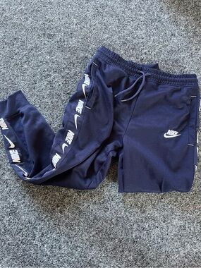 Nike Youth Navy Blue Logo Tape Joggers